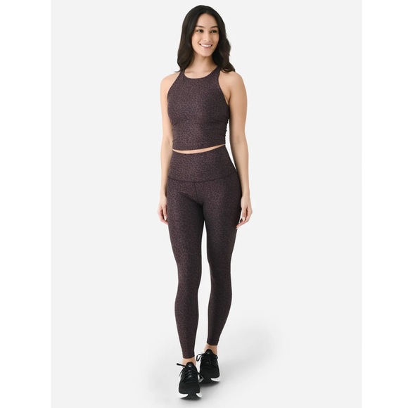 BEYOND YOGA Women's SoftMark Refocus Cropped Tank In in Charcoal Animal Print - Picture 15 of 15